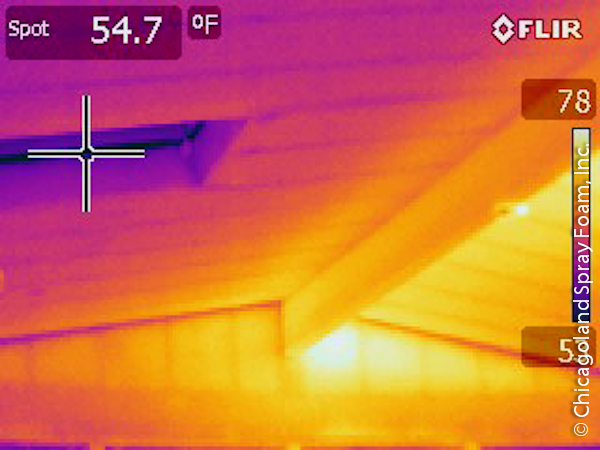 Picture of Thermal Imaging of Cathedral Ceiling